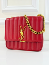 YSL VICKY VERTICAL QUILTED LAMBSKIN