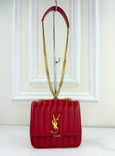 YSL VICKY VERTICAL QUILTED LAMBSKIN