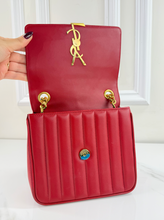 YSL VICKY VERTICAL QUILTED LAMBSKIN