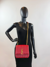 YSL VICKY VERTICAL QUILTED LAMBSKIN