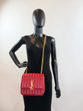 YSL VICKY VERTICAL QUILTED LAMBSKIN