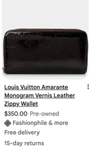 LOUIS VUITTON WALLET ZIPPY VERNIS AMARANTE