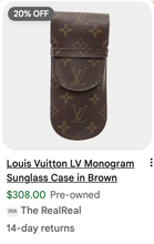 LOUIS VUITTON SUNGLASSES CASE MONOGRAM