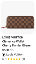 LOUIS VUITTON WALLET CLEMENCE DE
