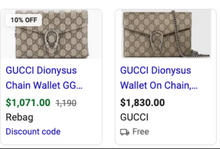 GUCCI DIONYSUS CHAIN CROSSBODY