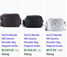 GUCCI DIAGONAL STITCHED BLONDIE IN KHAKI BROWN