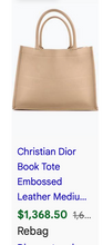 DIOR BOOK TOTE EMBOSSED LEATHER IN NEUTRAL