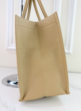 DIOR BOOK TOTE EMBOSSED LEATHER IN NEUTRAL
