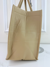 DIOR BOOK TOTE EMBOSSED LEATHER IN NEUTRAL