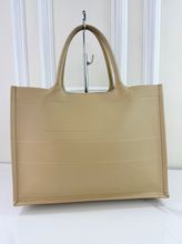 DIOR BOOK TOTE EMBOSSED LEATHER IN NEUTRAL