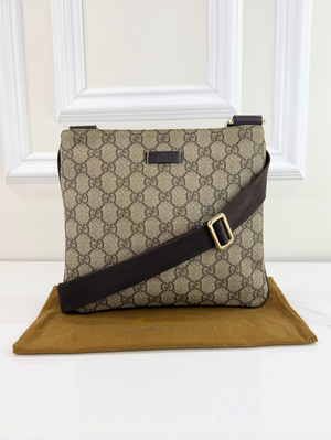 GUCCI FLAT MESSENGER BAG SMALL
