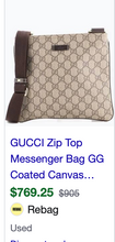 GUCCI FLAT MESSENGER BAG SMALL
