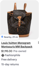 LOUIS VUITTON MONTSOURIS MM BACKPACK VINTAGE
