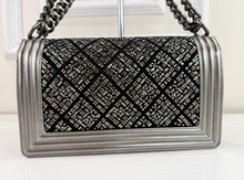CHANEL BOY FLAP EMBROIDERED STUDDED JERSEY MEDIUM LIMITED EDITION
