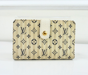 LOUIS VUITTON WALLET FRENCH PURSE COMPACT MINI LIN LIMITED EDITION