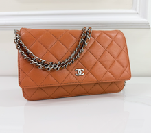 CHANEL CALSSIC CAVIAR QUILTED WOC IN COGNAC
