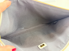 FENDI LOGO CLUTCH / WRISTLET IN GREY
