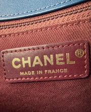 CHANEL SHEEPSKIN FRONT CHAIN FLAP IN NAVY