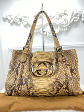 GUCCI BRITT PYTHON TOTE