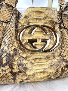 GUCCI BRITT PYTHON TOTE