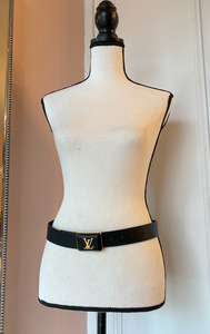 LOUIS VUITTON BELT GOLD/BLACK