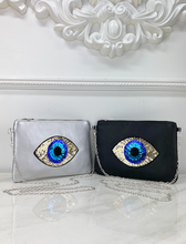 EVIL EYE CROSSBODY BAG (SILVER OR BLACK)