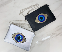 EVIL EYE CROSSBODY BAG (SILVER OR BLACK)