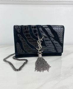 YSL CROC EMBOSSED KATE WOC LIMITED EDITION